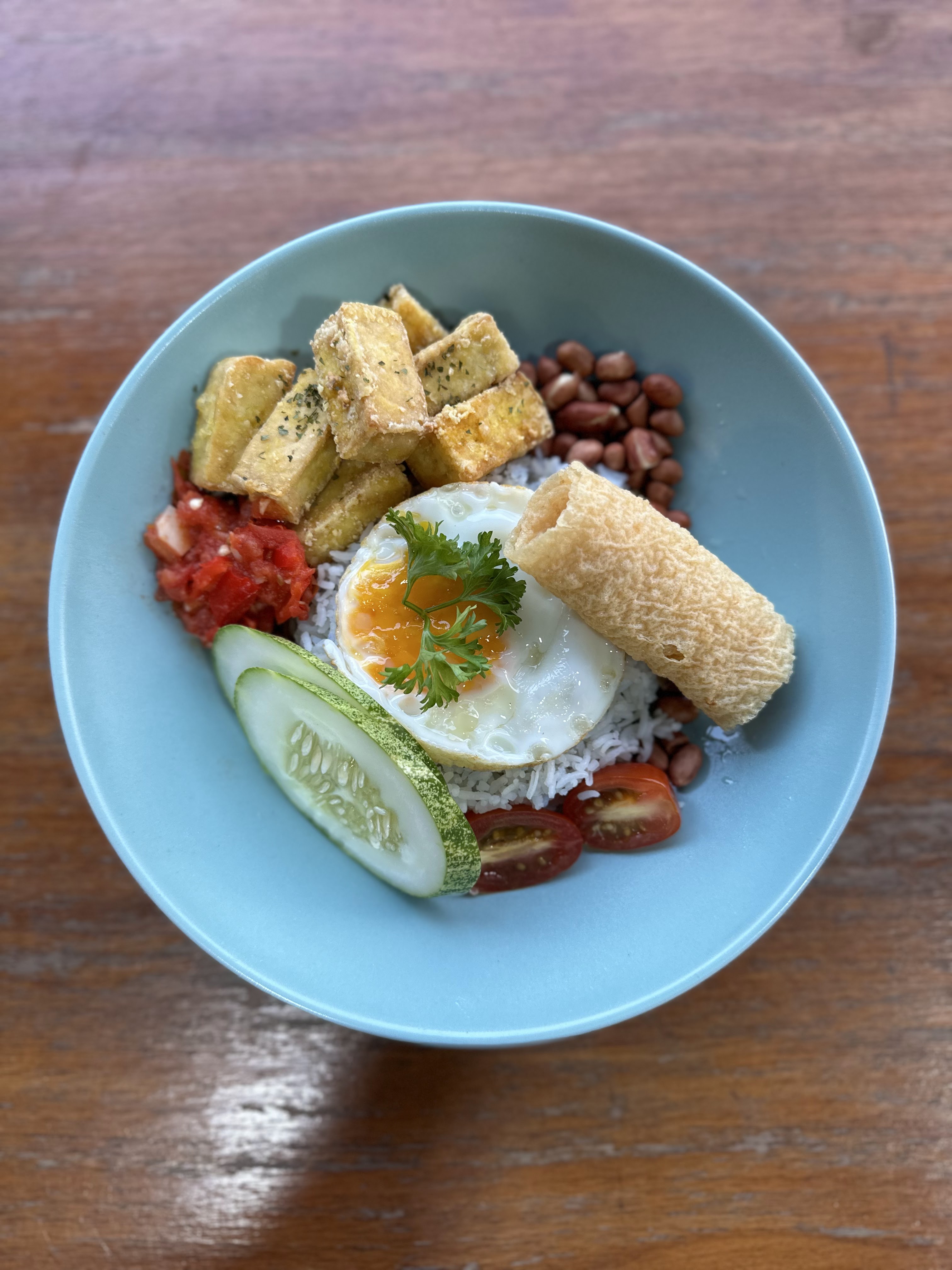 Tofu Lemak Rice Bowl Lunch Xpress by The Garden Slug